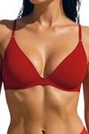 Eden Double Layered Non-Wired 3/4th Coverage T-Shirt Bra - Red — thumbnail 4