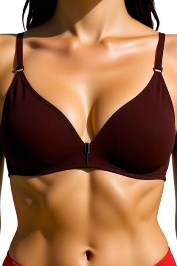 Eden Double Layered Non-Wired 3/4th Coverage T-Shirt Bra (Pack of 2) - Multicolor — image 4