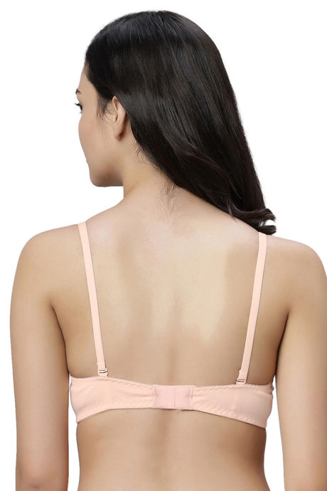Eden Double Layered Non-Wired Full Coverage T-Shirt Bra - Peach — image 2