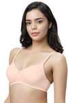 Eden Double Layered Non-Wired Full Coverage T-Shirt Bra - Peach — thumbnail 3