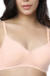 Eden Double Layered Non-Wired Full Coverage T-Shirt Bra - Peach — thumbnail 4
