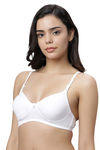 Eden Double Layered Non-Wired Full Coverage T-Shirt Bra - White — thumbnail 2