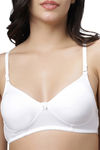 Eden Double Layered Non-Wired Full Coverage T-Shirt Bra - White — thumbnail 4