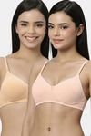 Eden Double Layered Non-Wired Full Coverage T-Shirt Bra (Pack of 2) - Multicolor — thumbnail 1