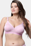 Eden Double Layered Non-Wired Full Coverage Maternity / Nursing Bra - Pink — thumbnail 1