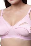 Eden Double Layered Non-Wired Full Coverage Maternity / Nursing Bra - Pink — thumbnail 4