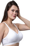 Eden Double Layered Non-Wired Full Coverage Maternity / Nursing Bra - White — thumbnail 3