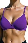 Eden Double Layered Non-Wired 3/4th Coverage T-Shirt Bra (Pack of 2) - Multicolor — thumbnail 4