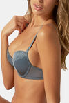 Yamamay Wired Medium Coverage Push-Up Bra - Powder Blue — thumbnail 4
