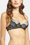Yamamay Wired Medium Coverage Push-Up Bra - Black — thumbnail 3
