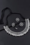 Yellow Chimes German Silver Oxidised Traditional Threaded Choker Jewellery Set — thumbnail 2