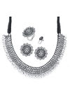 Yellow Chimes German Silver Oxidised Traditional Threaded Choker Jewellery Set — thumbnail 3