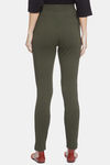 Unmade Hugged High Rise Skin Fit Pants - Green — thumbnail 3
