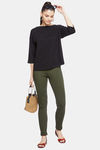Unmade Hugged High Rise Skin Fit Pants - Green — thumbnail 4