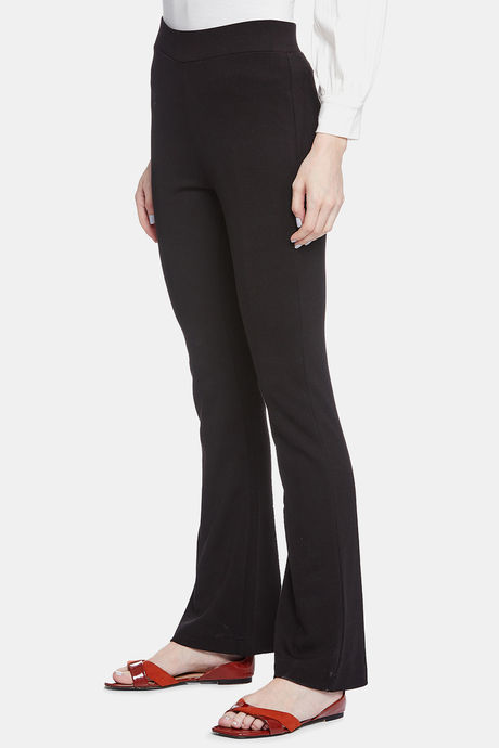 Unmade Easy Movement High Rise Straight Fit Pants - Black — image 2
