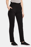 Unmade Easy Movement Mid Rise Straight Fit Pants - Black — thumbnail 3