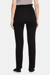 Unmade Easy Movement Mid Rise Straight Fit Pants - Black — thumbnail 4