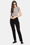 Unmade Easy Movement Mid Rise Straight Fit Pants - Black — thumbnail 5