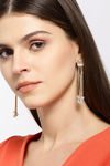 YouBella Jewellery Crystal Gold Plated Dangler White Earrings for Girl's and Women's — thumbnail 1