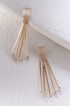 YouBella Jewellery Crystal Gold Plated Dangler White Earrings for Girl's and Women's — thumbnail 2