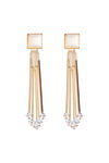 YouBella Jewellery Crystal Gold Plated Dangler White Earrings for Girl's and Women's — thumbnail 3