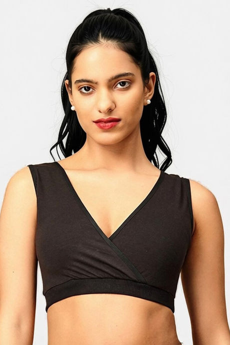 The Mom Store Non Wired Full Coverage Maternity Nursing Sleep Bra - Black — image 4
