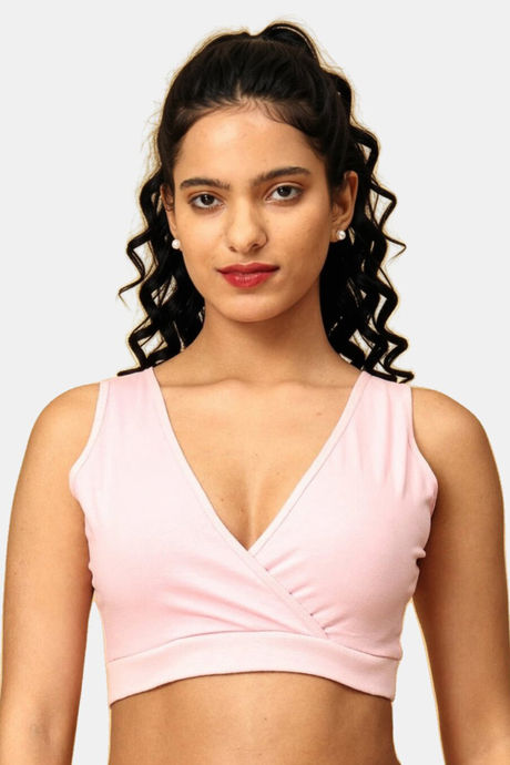 The Mom Store Non Wired Full Coverage Maternity Nursing Sleep Bra - Pink — image 4