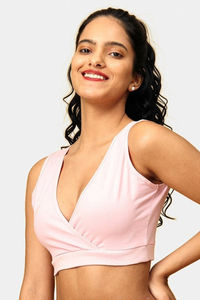 The Mom Store Non Wired Full Coverage Maternity Nursing Sleep Bra - Pink — thumbnail 5