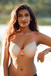 Zivame Padded Wired 3/4th Coverage T-Shirt Bra-Stripe Print — thumbnail 4
