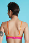 Zivame Color Pop Double Layered Non Wired 3/4th Coverage T-Shirt Bra-Hot Pink — thumbnail 2