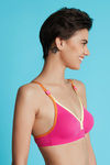 Zivame Color Pop Double Layered Non Wired 3/4th Coverage T-Shirt Bra-Hot Pink — thumbnail 3