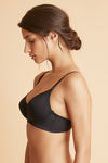 Zivame Padded Wired 3/4th Coverage T-Shirt Bra-Black — thumbnail 3