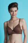 Zivame Padded Wired 3/4th Coverage T-Shirt Bra-Brown — thumbnail 4