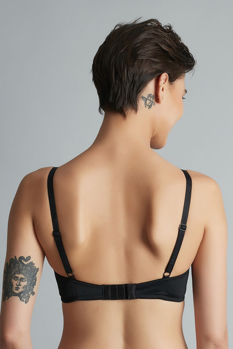Zivame Double Layered Non Wired 3/4th Coverage Bra-Black — image 3