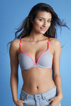 Zivame Push Up Wired Medium Coverage Bra-Light Grey — thumbnail 1