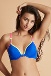 Zivame Color Pop Padded Wired Medium Coverage T-Shirt Bra-Navy Blue — thumbnail 4
