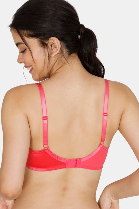 Zivame Soft n Sheen Padded Wired 3/4th Coverage T-Shirt Bra - Pink — image 2