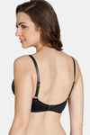 Zivame Soft n Sheen Padded Non Wired 3/4th Coverage T-Shirt Bra - Black — thumbnail 4