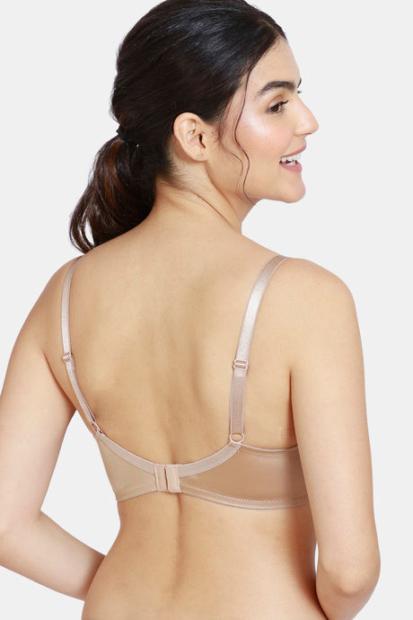 Zivame Soft n Sheen Padded Non Wired 3/4Th Coverage T-Shirt Bra - Roebuck Nude — image 3