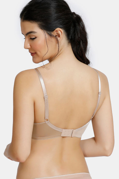 Zivame Soft n Sheen Padded Non Wired 3/4Th Coverage T-Shirt Bra - Roebuck — image 4