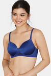 Zivame Soft n Sheen Padded Non Wired 3/4Th Coverage T-Shirt Bra - Sodalite Blue — thumbnail 1