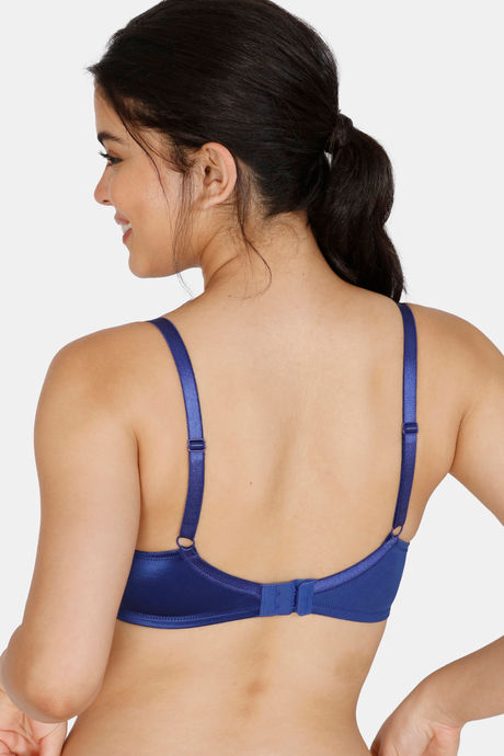 Zivame Soft n Sheen Padded Non Wired 3/4Th Coverage T-Shirt Bra - Sodalite Blue — image 3