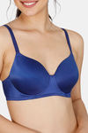 Zivame Soft n Sheen Padded Non Wired 3/4Th Coverage T-Shirt Bra - Sodalite Blue — thumbnail 5