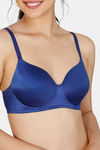 Zivame Soft n Sheen Padded Non Wired 3/4Th Coverage T-Shirt Bra - Sodalite Blue2 — thumbnail 5