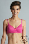 Zivame Glitter Straps Padded Non Wired 3/4th Coverage T-Shirt Bra-Fandango Pink — thumbnail 1