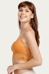 Zivame Made To Layer Double Layered Non Wired Medium Coverage Bralette -Orange Ochre — thumbnail 2