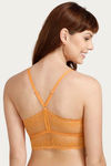 Zivame Made To Layer Double Layered Non Wired Medium Coverage Bralette -Orange Ochre — thumbnail 3