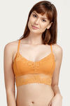 Zivame Made To Layer Double Layered Non Wired Medium Coverage Bralette -Orange Ochre — thumbnail 6