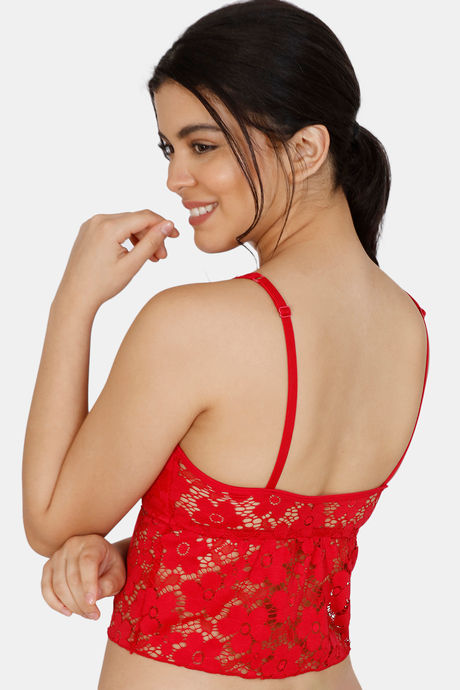 Zivame Made To Layer Double Layered Non Wired Medium Coverage Bralette -Ski Patrol Maroon — image 2