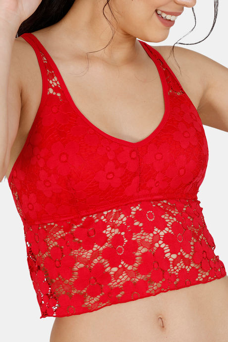 Zivame Made To Layer Double Layered Non Wired Medium Coverage Bralette -Ski Patrol Maroon — image 4